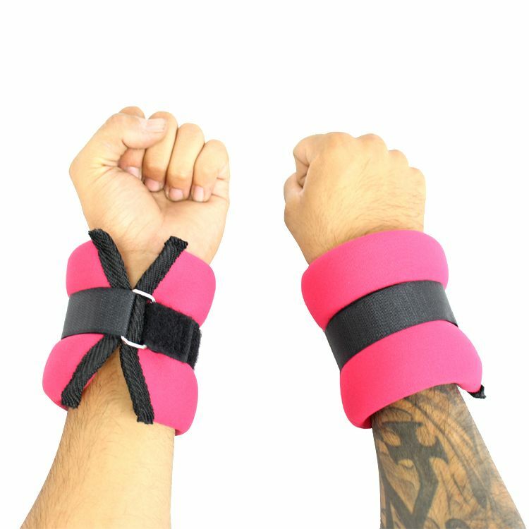 PERRINI RED WRIST/ANKLE WEIGHTS COME IN PAIR 1LB EACH ADJUSTABLE STRAP