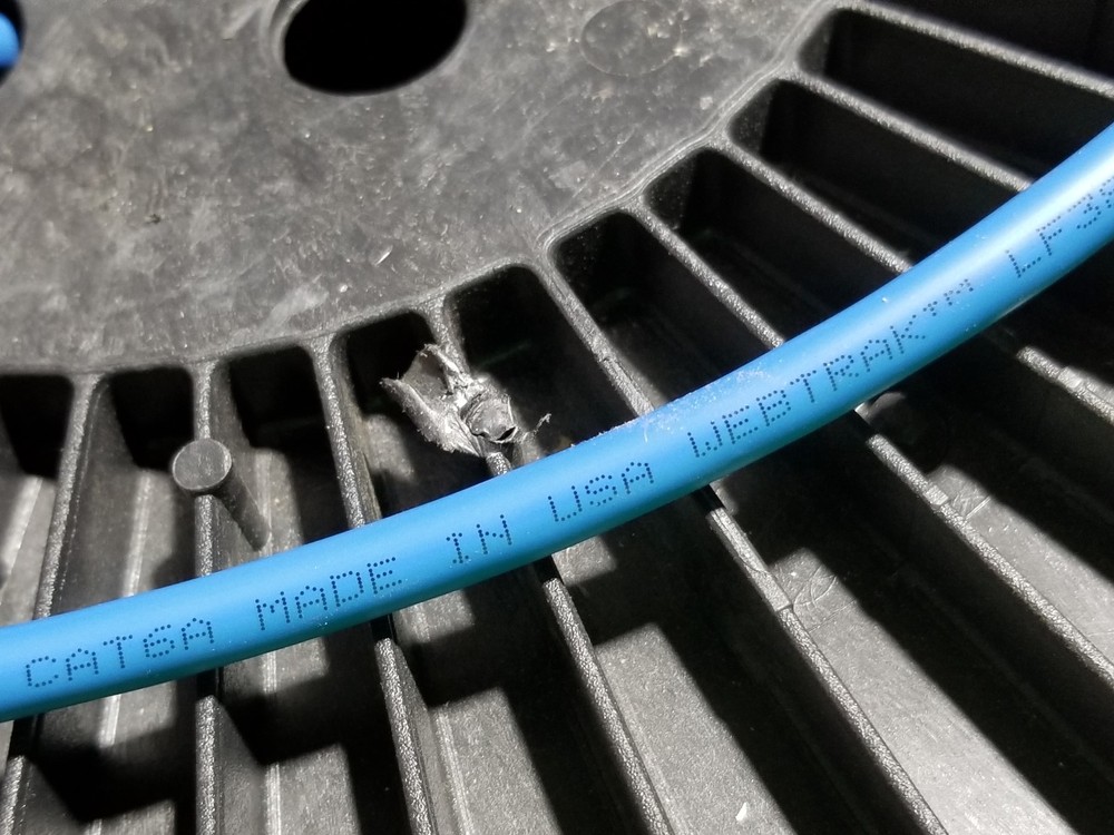 Commscope CS44R Cat6A U/UTP Network Ethernet 10G 10Gig Cable Riser Blue /100ft