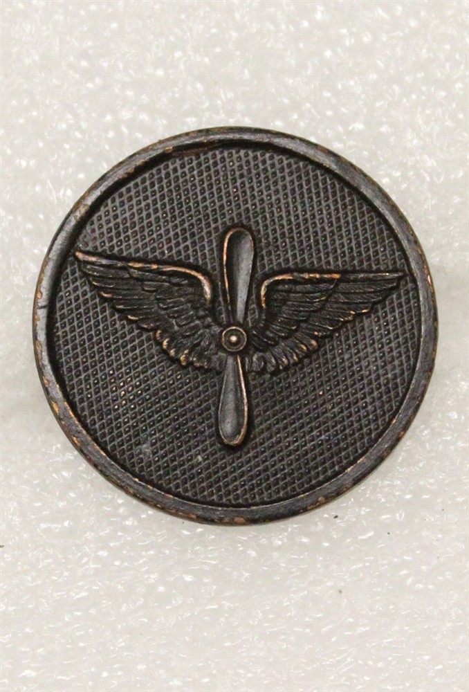 Air Service - Army Enlisted Collar Disc, WWI, bronze, pin back