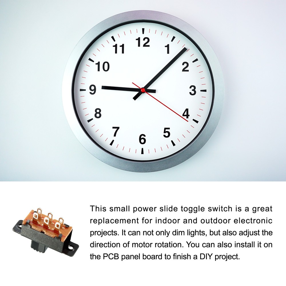 20 Pcs Toggle Switch Latching Slide Control 6 Terminals 2P2T 5mm