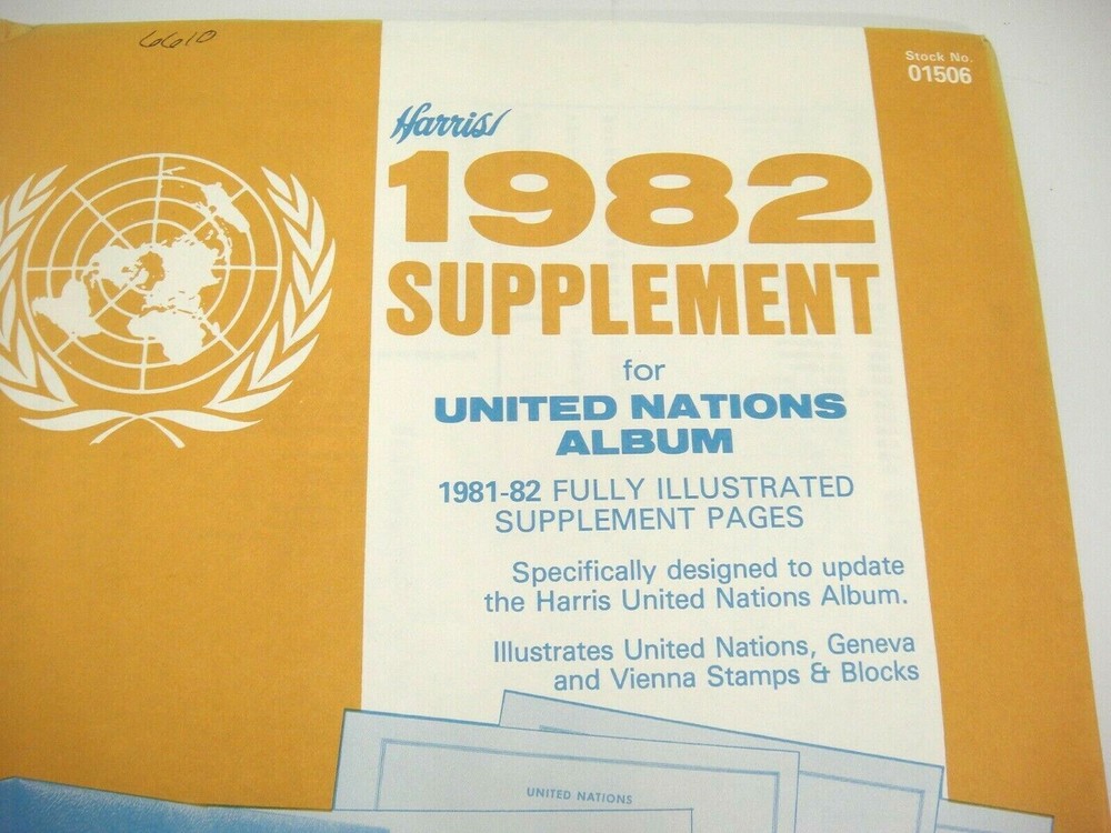 Harris 1982 United Nations Geneva Stamps & Blocks Album Supplements NOS