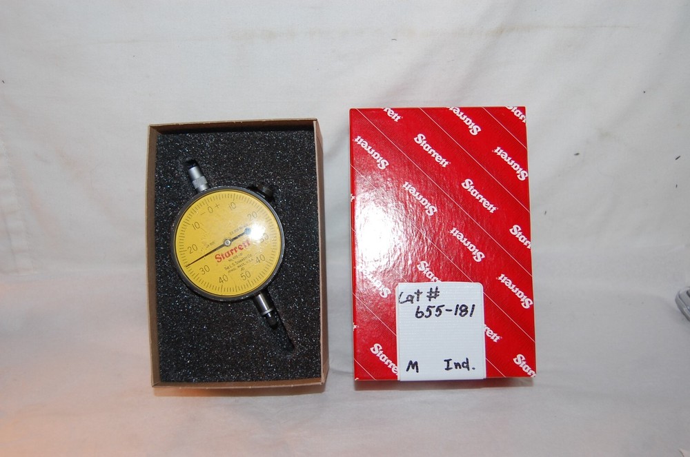 STARRETT  655-181 DIAL INDICATOR  .01 MM 2.5 Range   W/ Box
