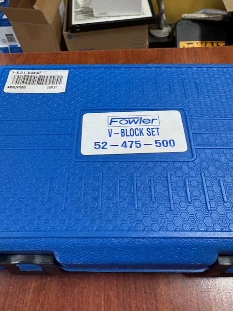 FOWLER V-BLOCK SET 52-475-500 With Hard Storage Case - Complete