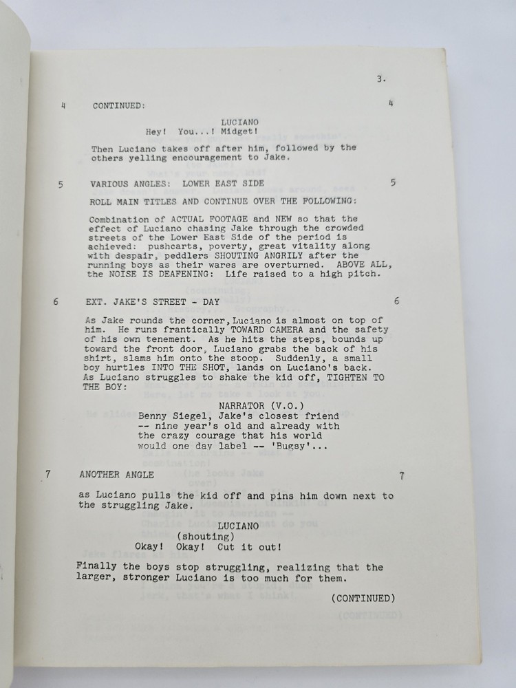 UNDERWORLD, U.S.A.: PART ONE / Abram S. Ginnes 1976 Unproduced Screenplay Script