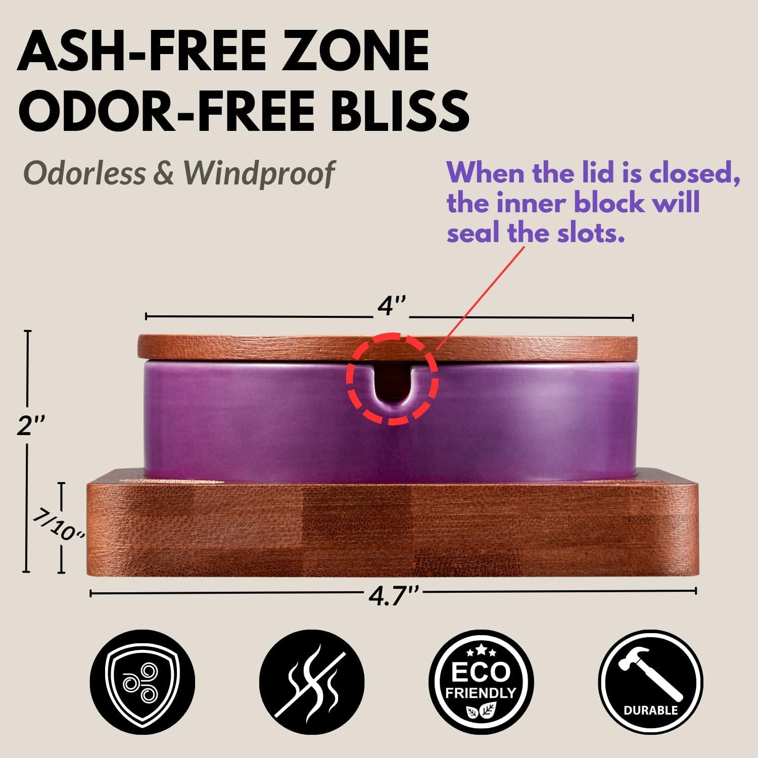 Cute Ashtray with Lighter Holder Ceramic Ashtray with Lid Windproof Odorless Sun