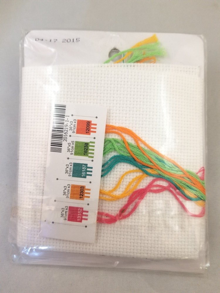Dimensions Jar Topper "Patterns" Cross Stitch Kit Makes 4 Size 2.75"