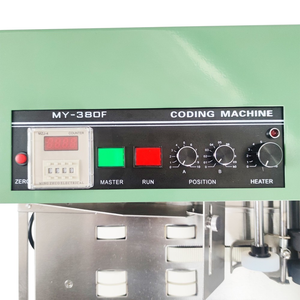MY-380F Stainless Steel Solid Ink Coding Machine Date Ink Wheel Marking Machine