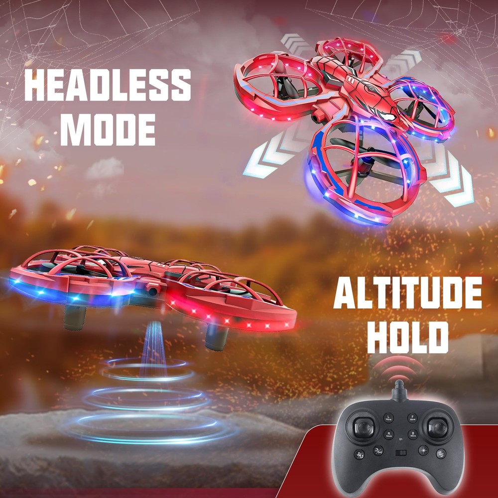 Mini Drone Easy to fly Beginner, LED Remote Control Drones, RC Quadcopter wit...