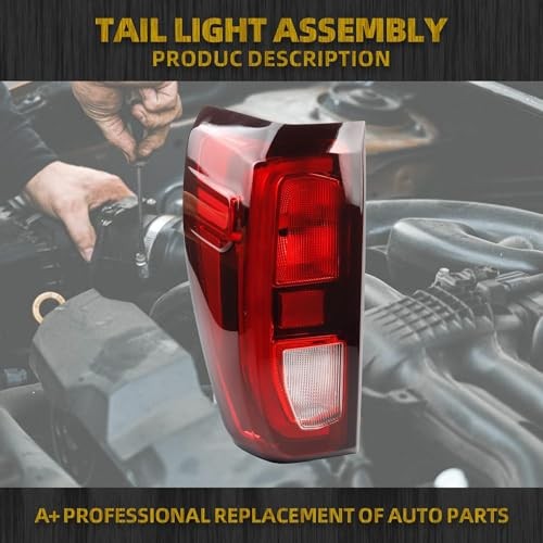 Tail Light Assembly Rear Lamp Compatible with Left Driver Side Halogen Type