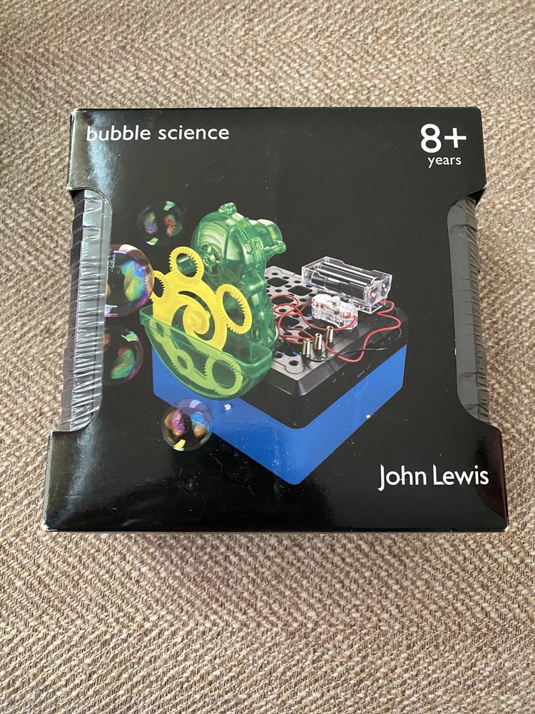 Bubble Science John Lewis Creative Bubble Making Machine Kit New Never Opened!