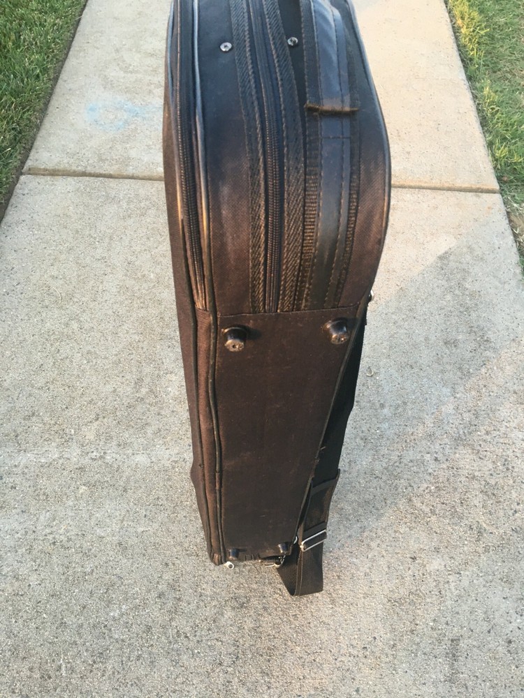 Violin Case Bag Zipper Backpack Strap Softcover Black Cloth Plastic Handle