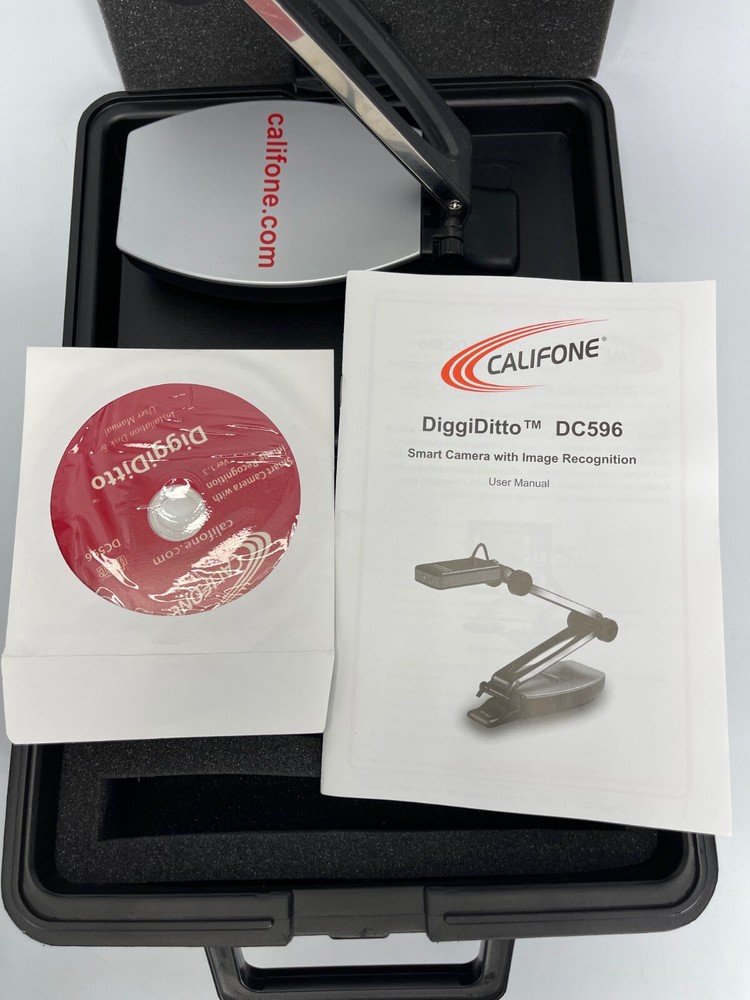 Califone DiggiDitto DC596 Document Smart Camera w/ Case / Manual / CD
