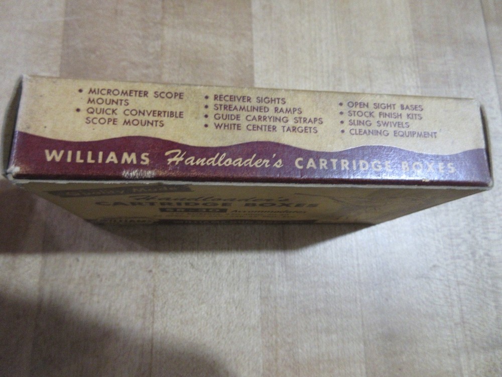 Empty Ammo Box Williams Handloader's cartridge Box SR-30 with insert (dl)