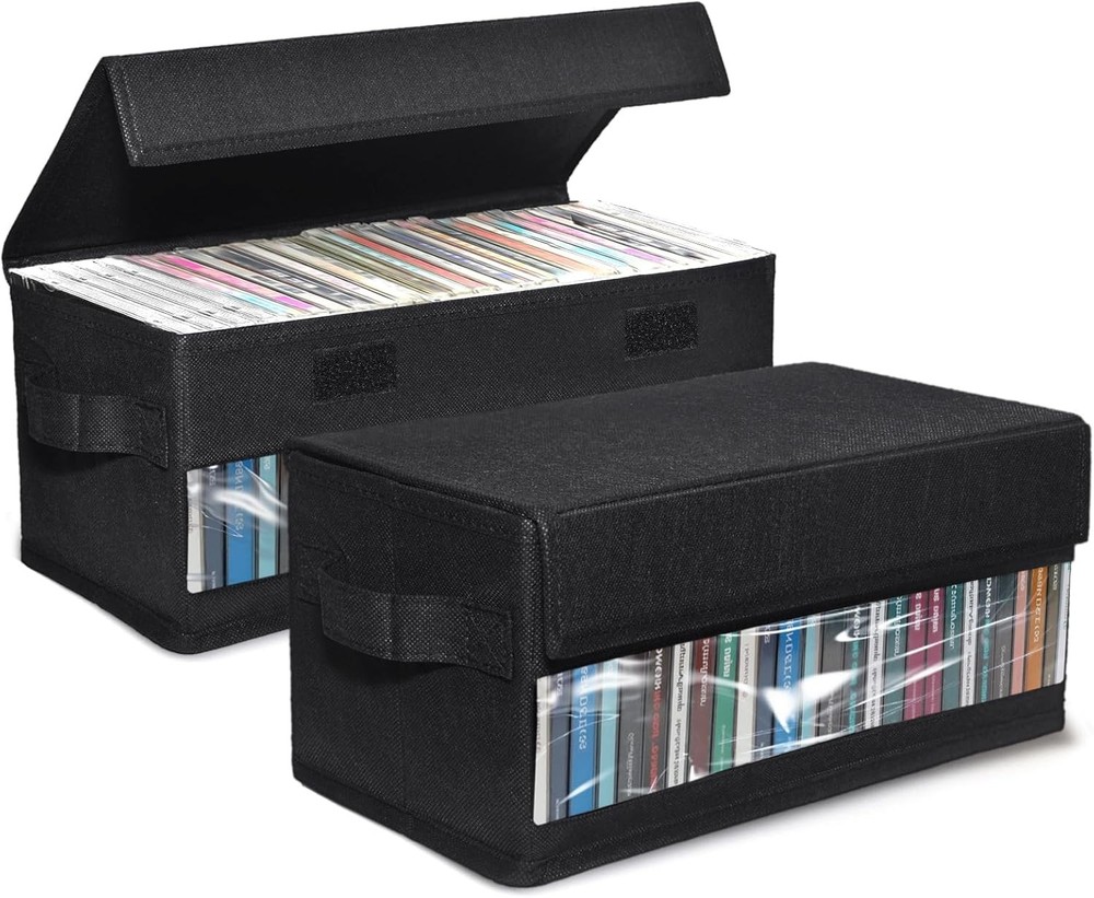 CCidea CD Storage Boxes - Pack of 2 Cases - 14" 2 Pack, With Visual Window