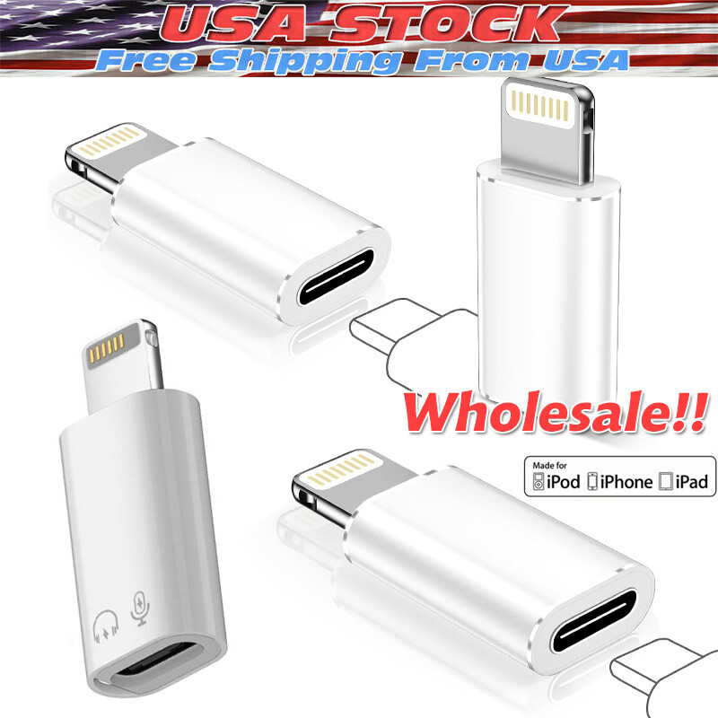 USB Type C Female to iOS Male Adapter For iPhone 14/13/12/11/XR/XS/SE 3 lot