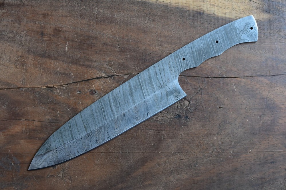 Damascus Chef Knife Blank #1102-2