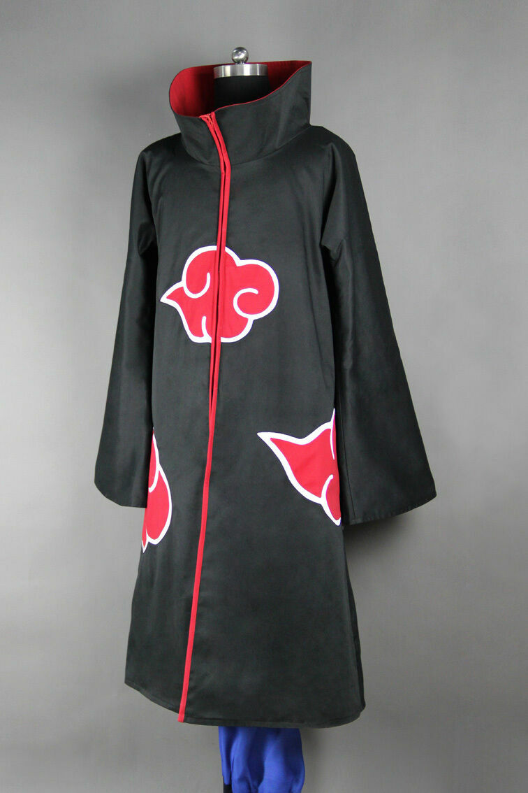 Naruto Akatsuki Tobi Uchiha Obito Robe Cloak Coat + Resin Mask Cosplay Costume
