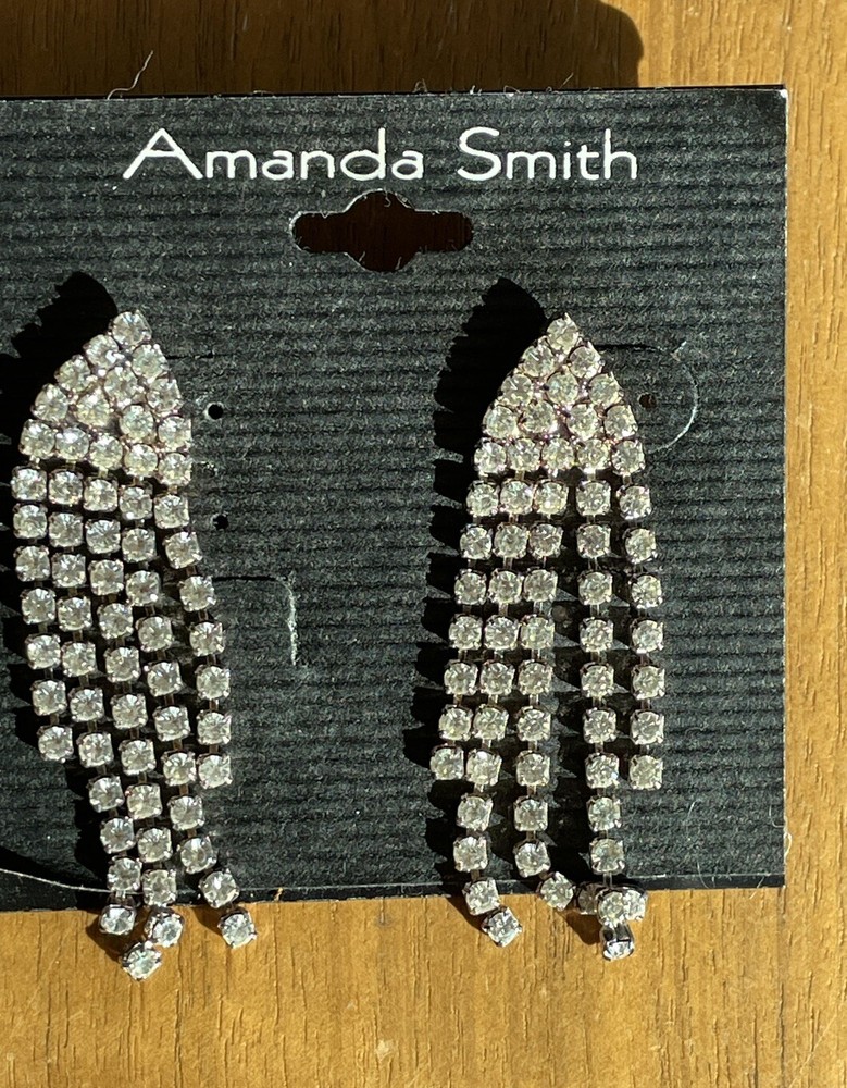 Amanda Smith Rhinestones Dangle Earrings