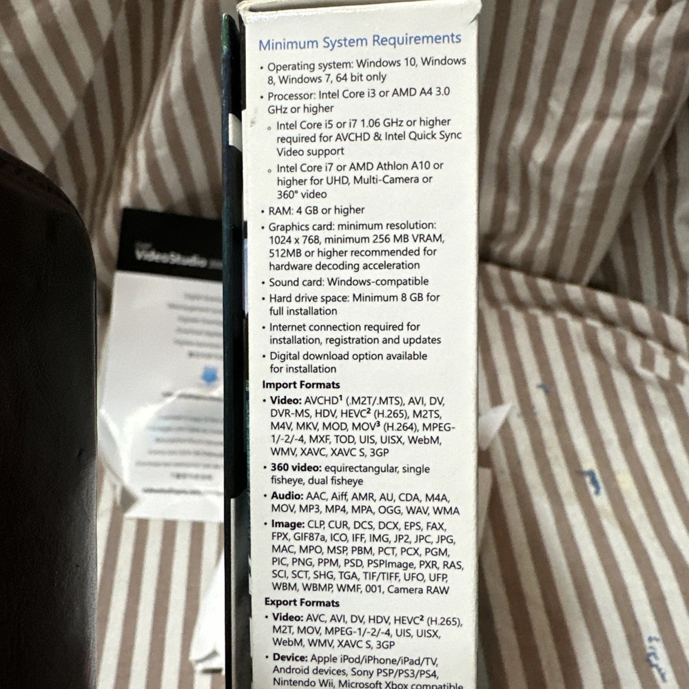 Corel VideoStudio Ultimate 2019 Open box. Cd damaged Download only Activa Code