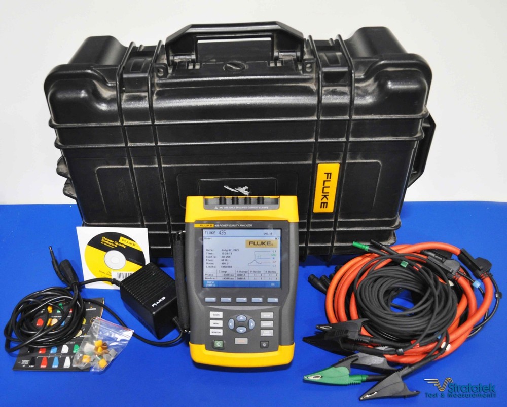 Fluke 435 Power Quality Analyzer PQA iFlex 3000A Current Probes Calibrated