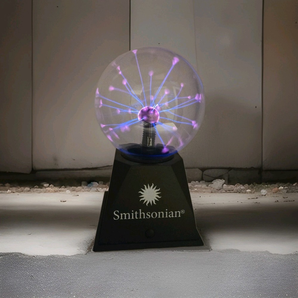 Smithsonian Plasma Ball Lamp Light Touch Sensitive - Touch & Sound Responsive