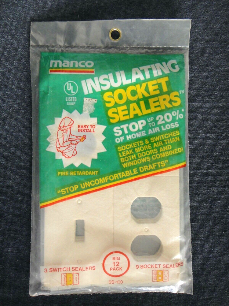 Manco Insulating Socket Sealers Big 12 Pack