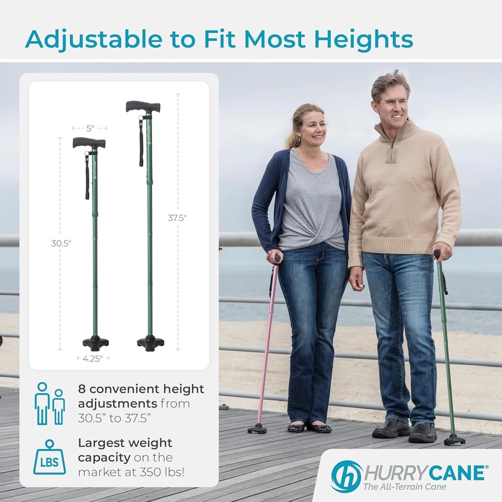 HCANE Freedom Edition Foldable Walking Cane - Adjustable & Stylish Mobility Aid