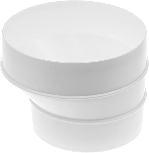 6" Inch to 5" Inch Duct Reducer Adapter – Round Plastic HVAC Pipe Connector