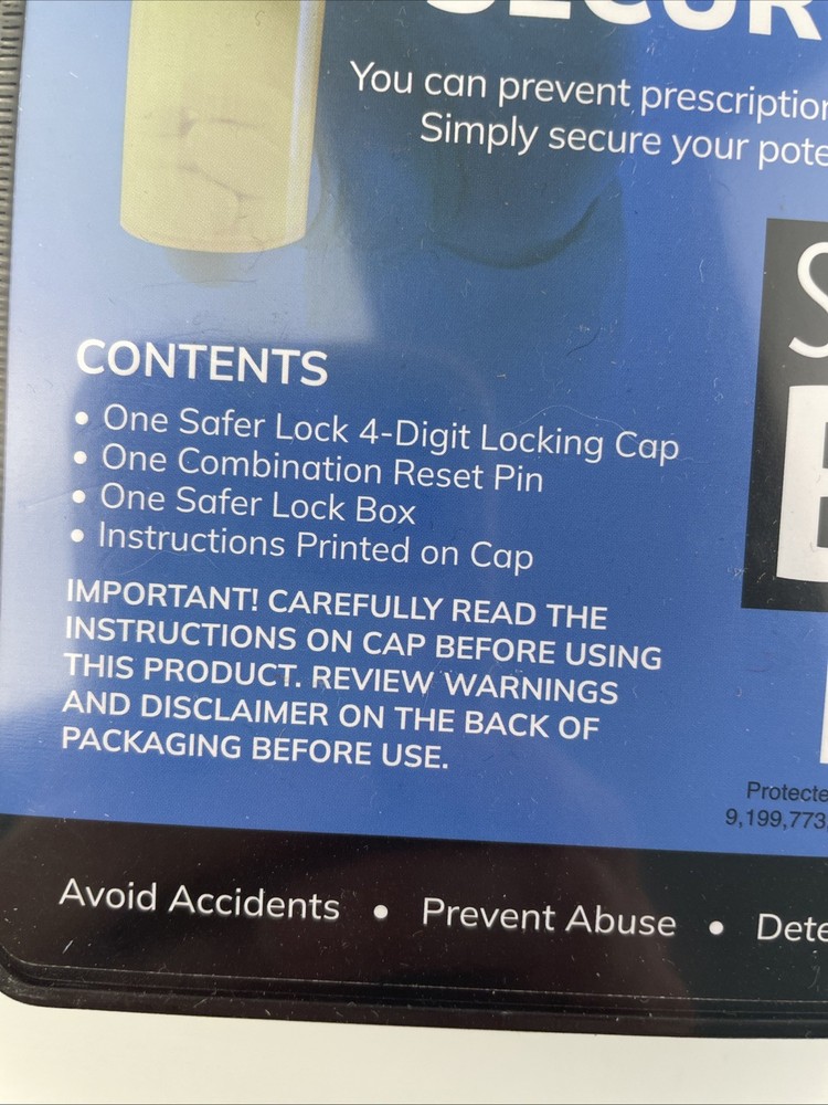 Safer Lock Box Secure Medication 4 Digital Changeable Combination Lock NIP