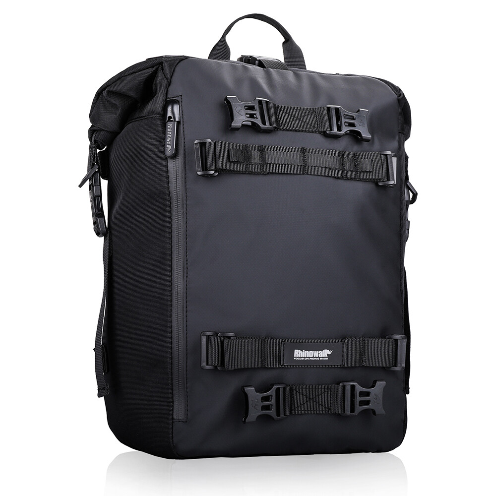 Multi-function Motorcycle Rear Seat Bag PU Coating Riding Storage Backpack 20L