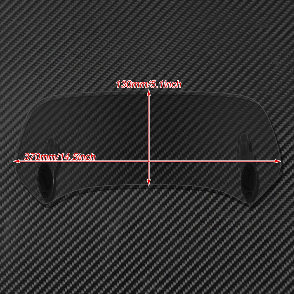 Motorcycle Clip On Adjustable Windshield Windscreen Extension Air Deflector
