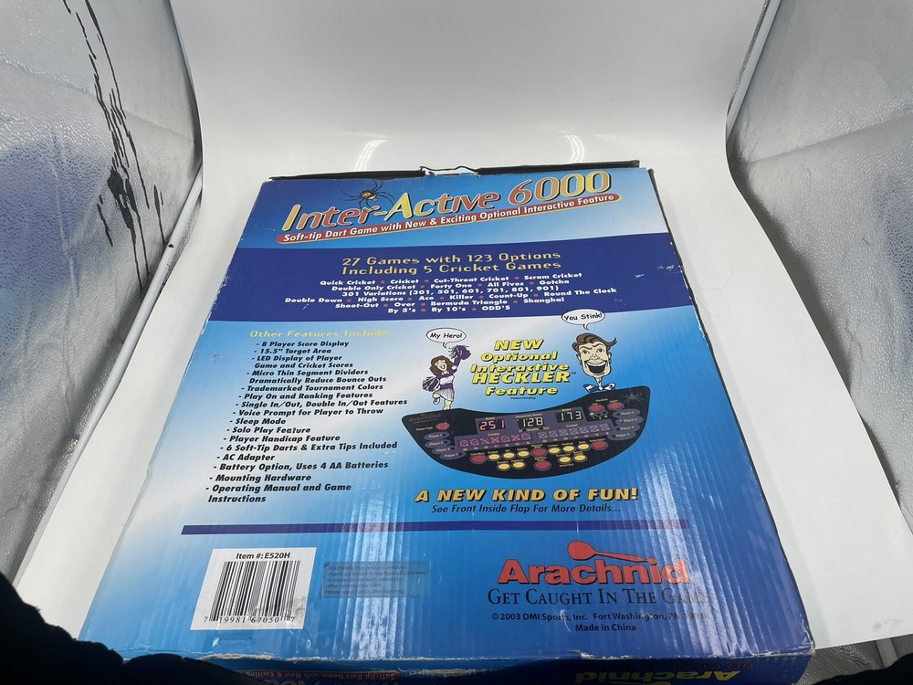 Arachnid Inter-Active 6000 Electronic Dartboard, black