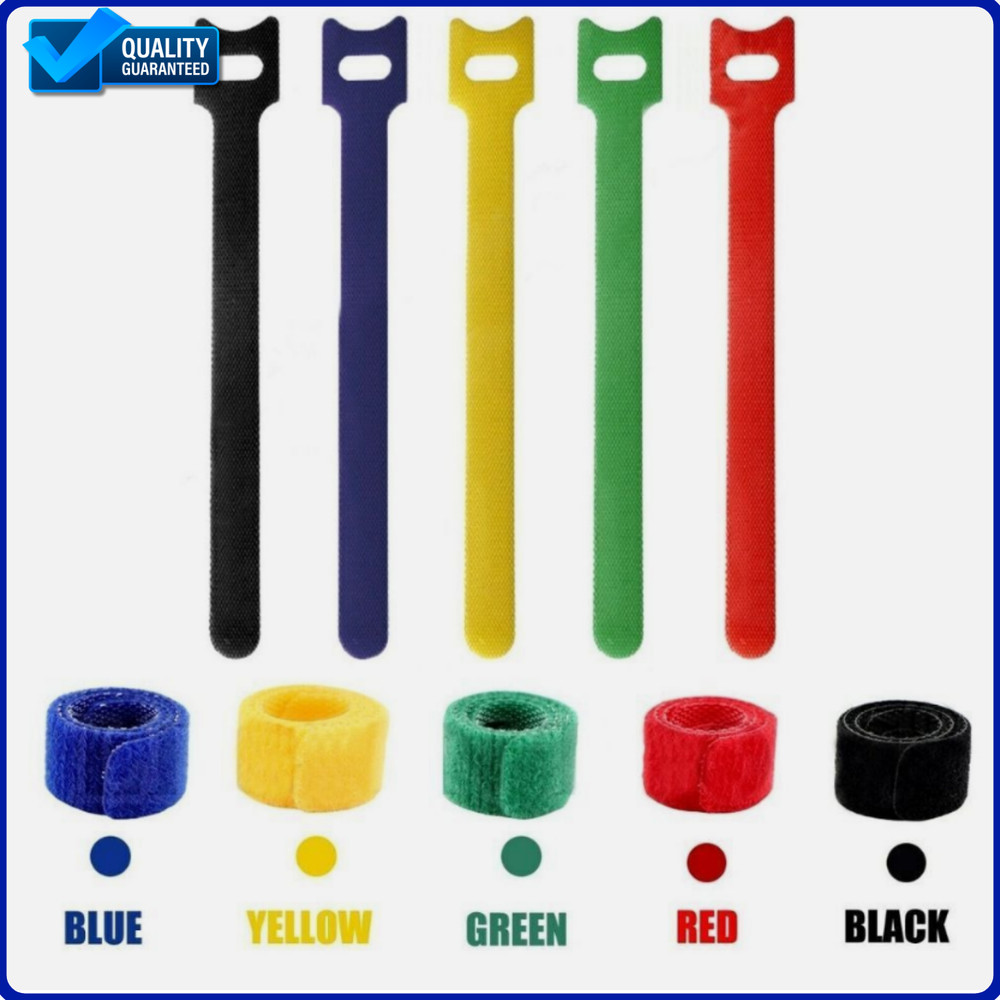 Hook and Loop Cable Ties Magic Cords Organiser Reusable Strap Tidy Grip