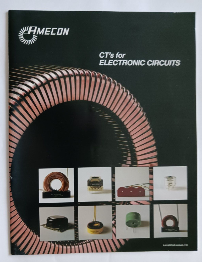 Amecon CT's(Current Transformer) For Electronic Circuits-Engineering Manual