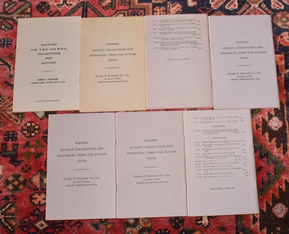 Daniel F. Kelleher Stamp Auction Catalogs lot of 7 1965 - 1970 Issues Gorgeous!