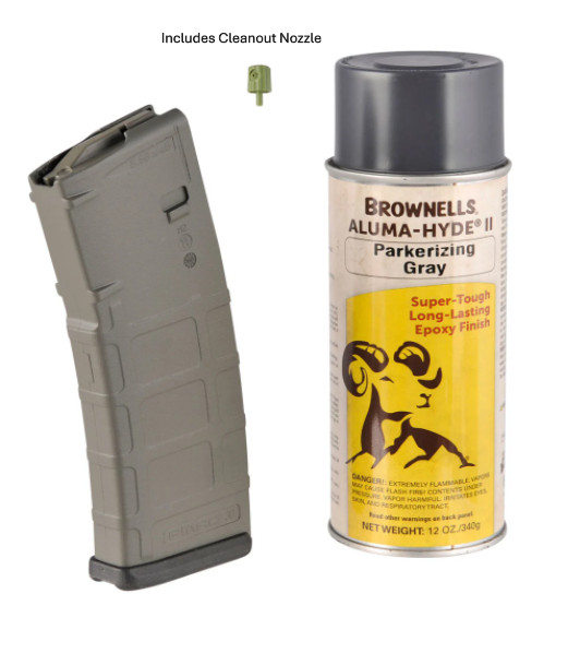 Brownells Aluma-Hyde II Epoxy Based Firearm Finish Spray - Parkerizing Gray