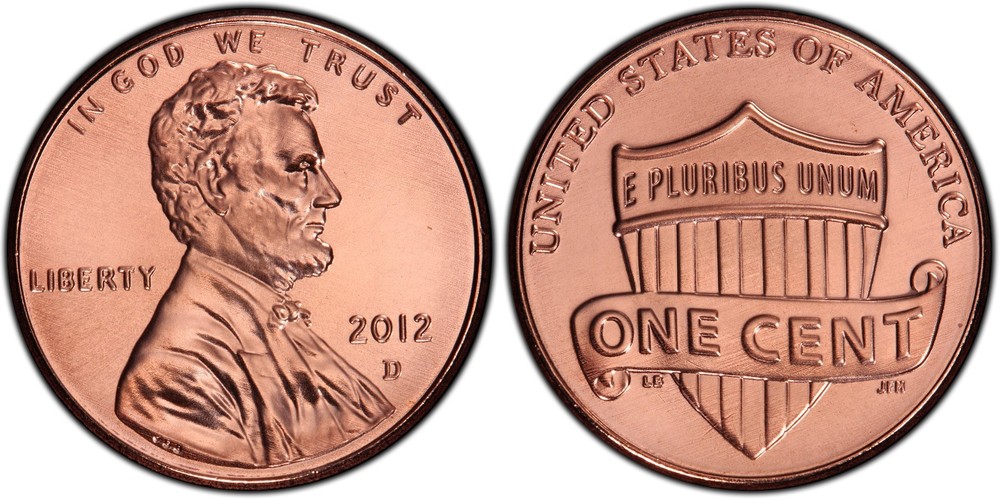 2012 D Lincoln Shield Cent (1) Random Coin from OBW Rolls GEM BU