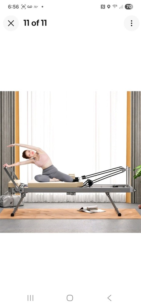 Pilates Reformer Machine, Quick-Assembly Foldable Studio Grade Pilates Equipment