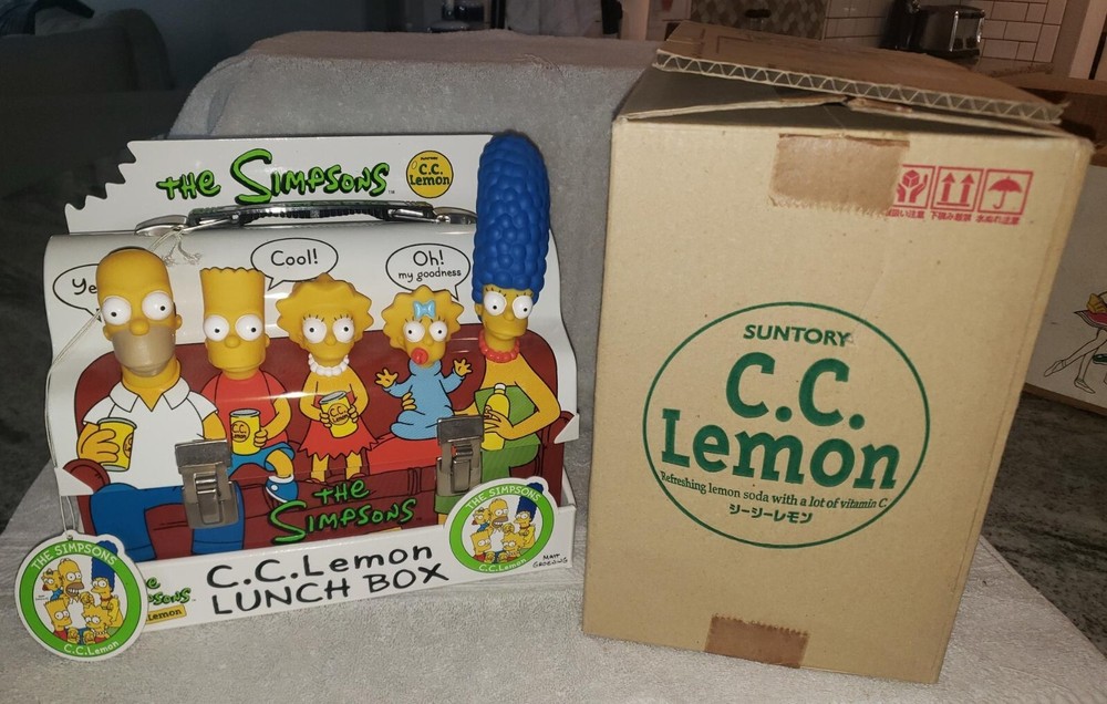 2000 THE SIMPSONS Lunchbox C. C. Lemon 100% COMPLETE w/ Inserts & Drink GEM MINT