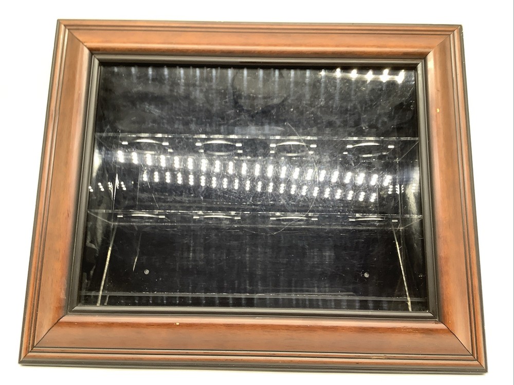Autographed Baseball Wall Display Case Holds 12 Can Be Recessed Or Wall Mounted