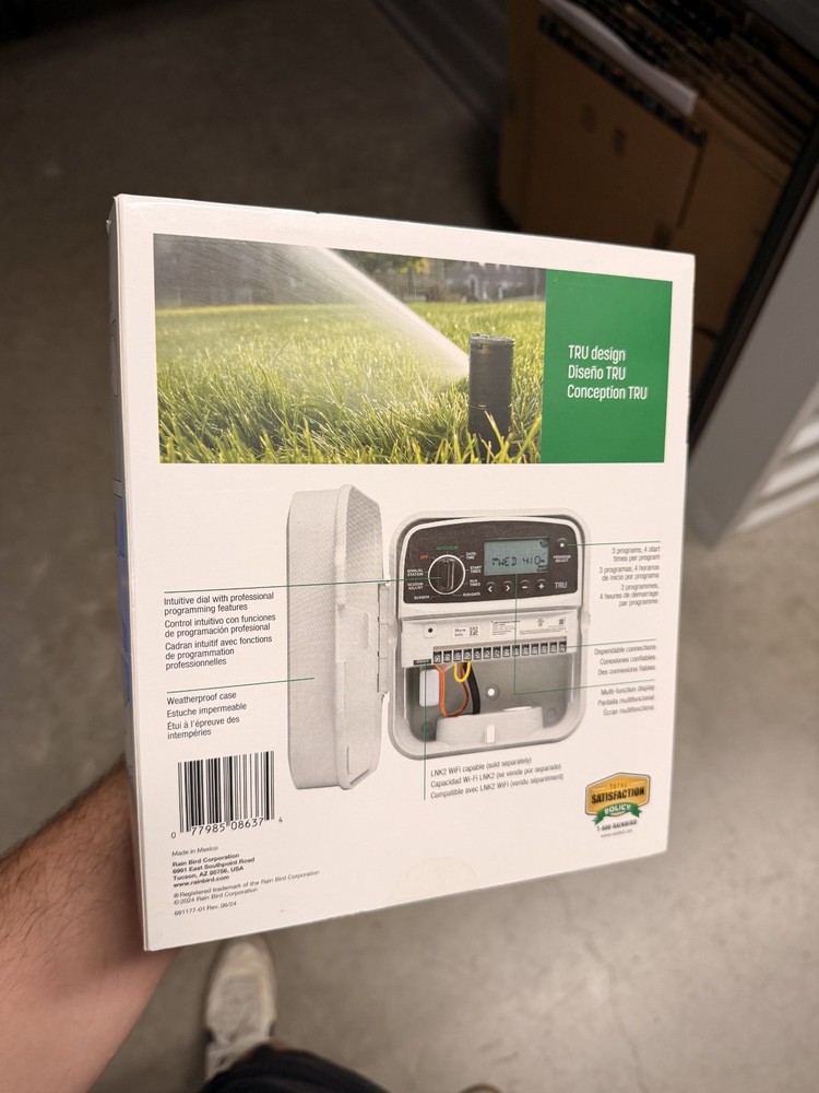 Rain Bird TRU8O Program-Based Indoor/Outdoor Irrigation Sprinkler Controller NEW
