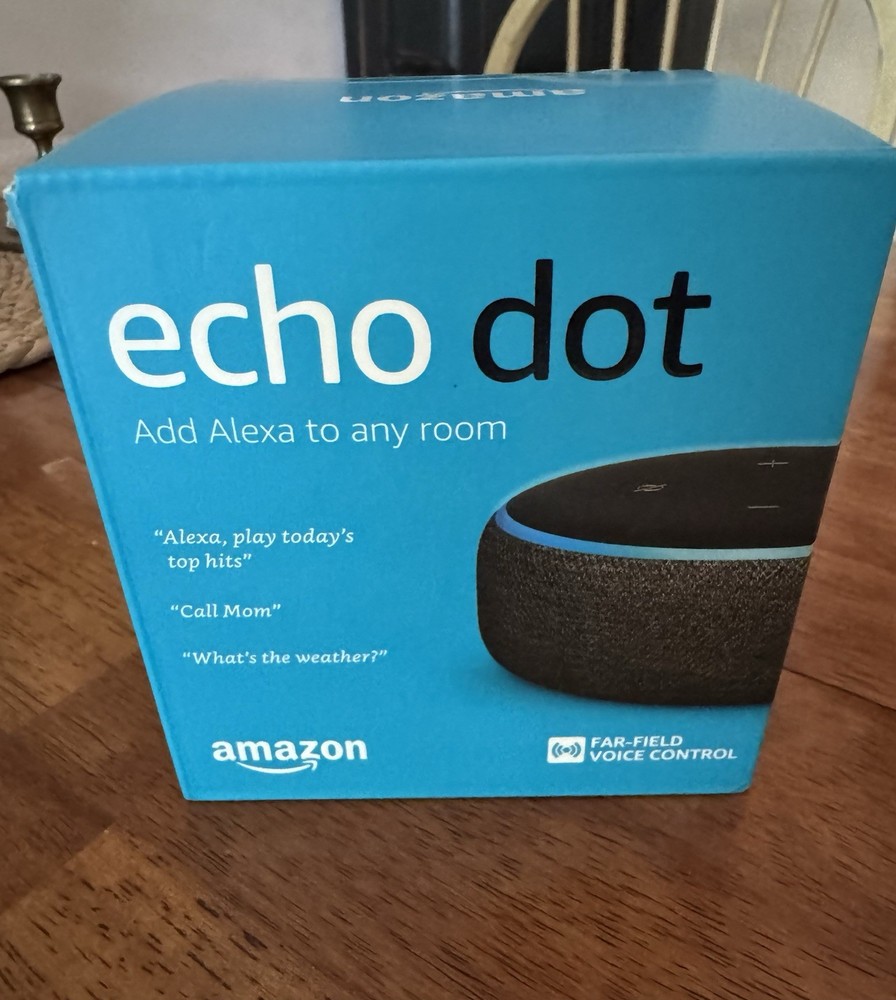 Amazon Echo Dot 3rd Generation Smart Speaker Charcoal New Sealed Box Alexa