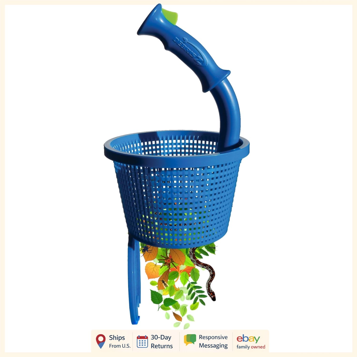 Inground Pool Skimmer Basket with Patented Handle & Advanced Suction System