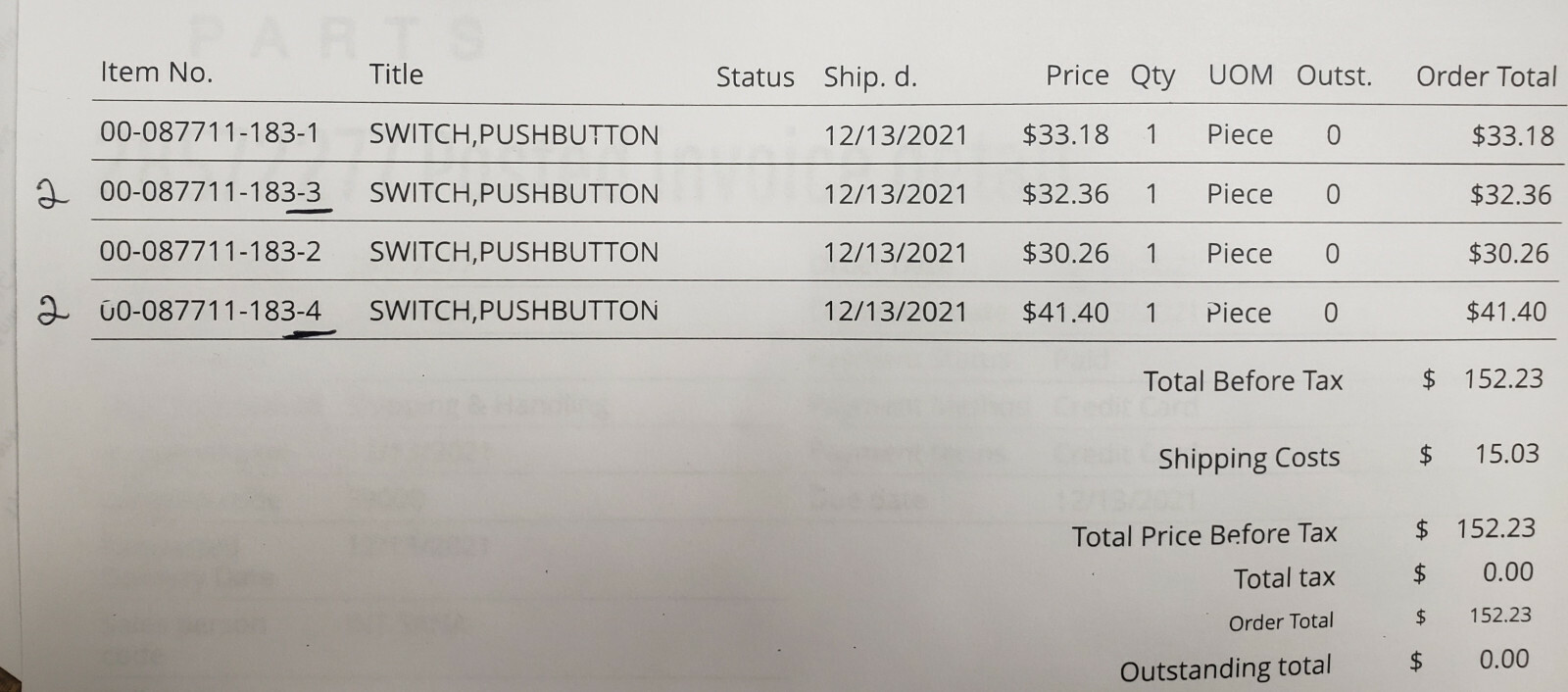NEW Stop Switch for Hobart Mixer this is the Stop - Brake switch Com, NC, NO