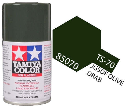 Tamiya 85070 TS-70 Olive Drab (JGSDF) Lacquer Spray Paint 100ml TAM85070 - US
