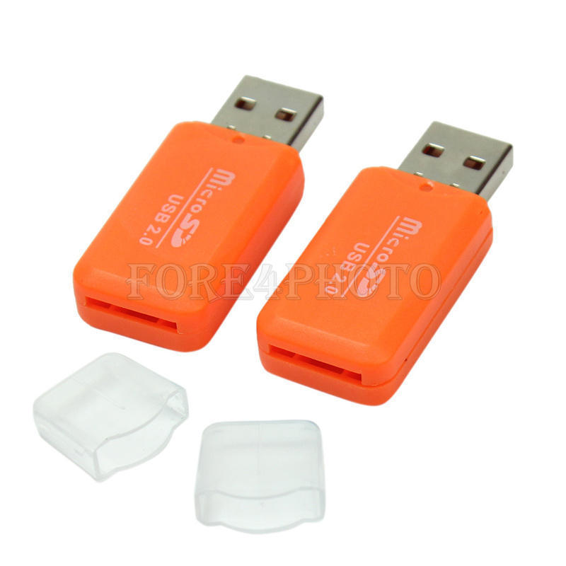 2pcs Card reader Micro SD Card Reader Adapter USB 2.0 Micro SD SDHC TF T-Flash