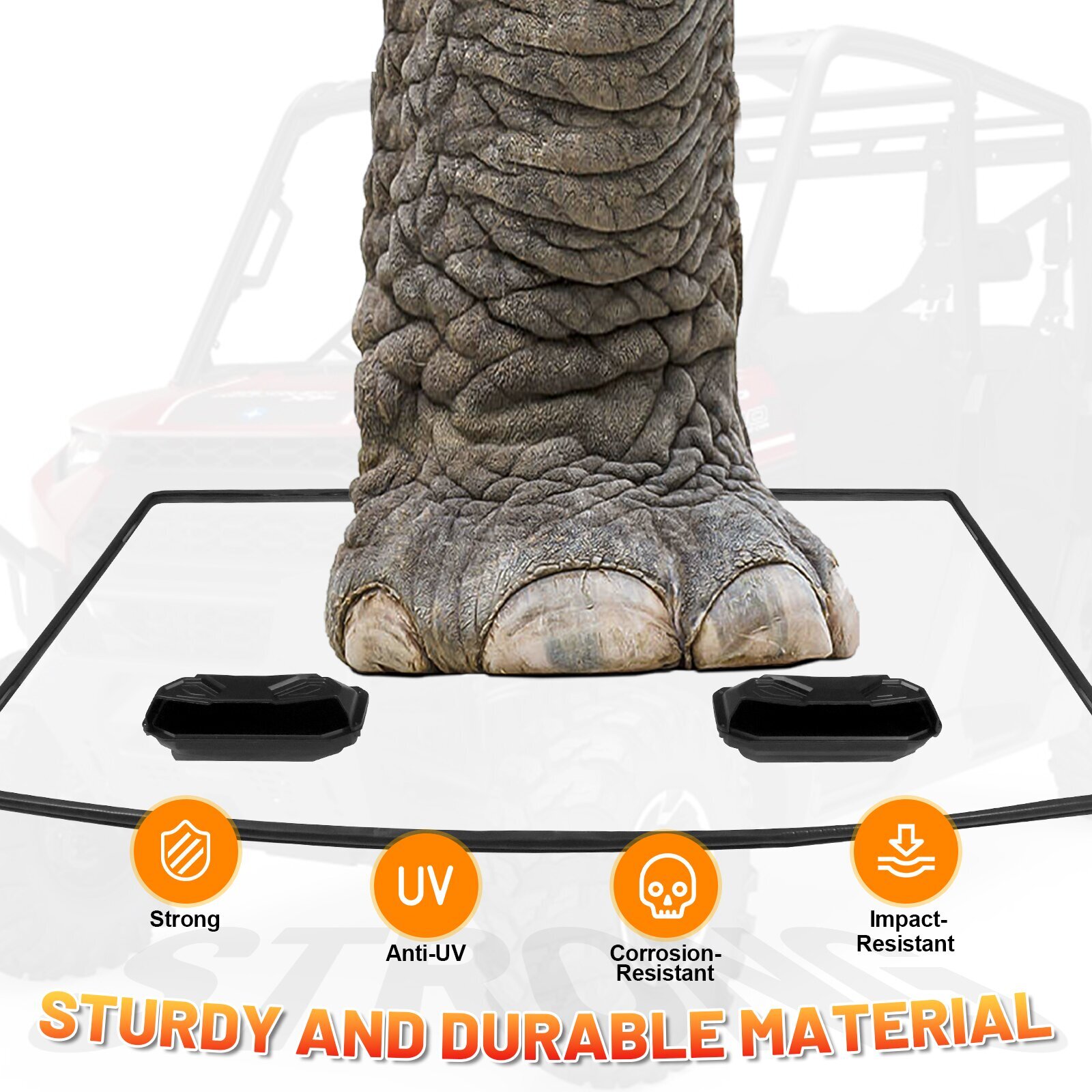 Vented Full Windshield for Polaris Ranger XP 1000 2017-2023/ XP 900 Front Window