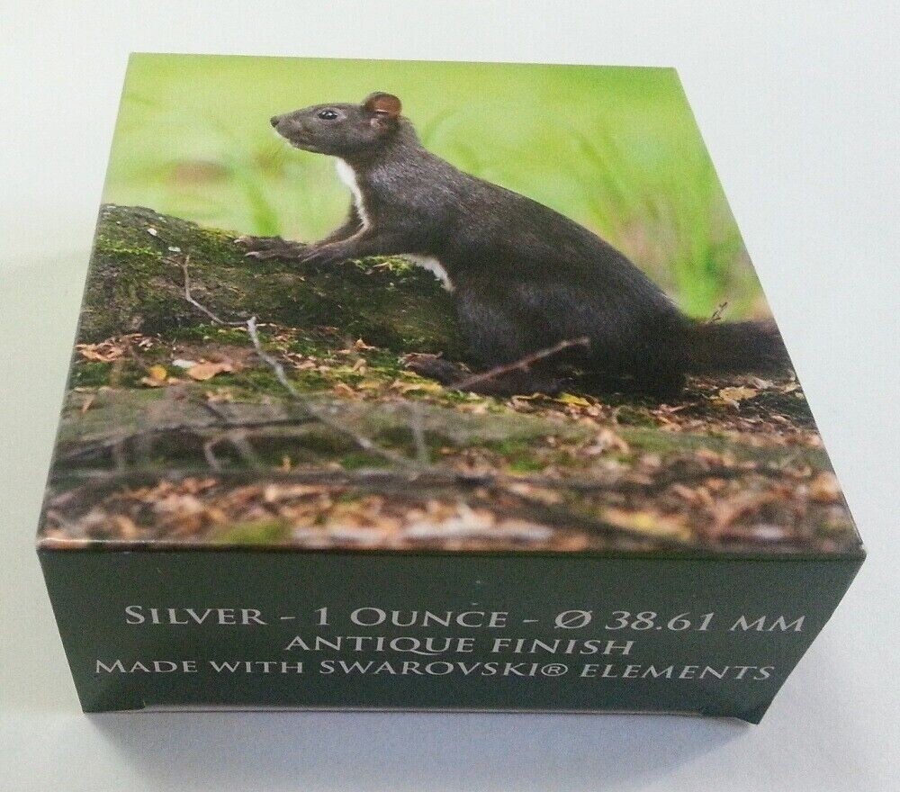 2012 Red Squirrel 1 oz Fine Silver Coin