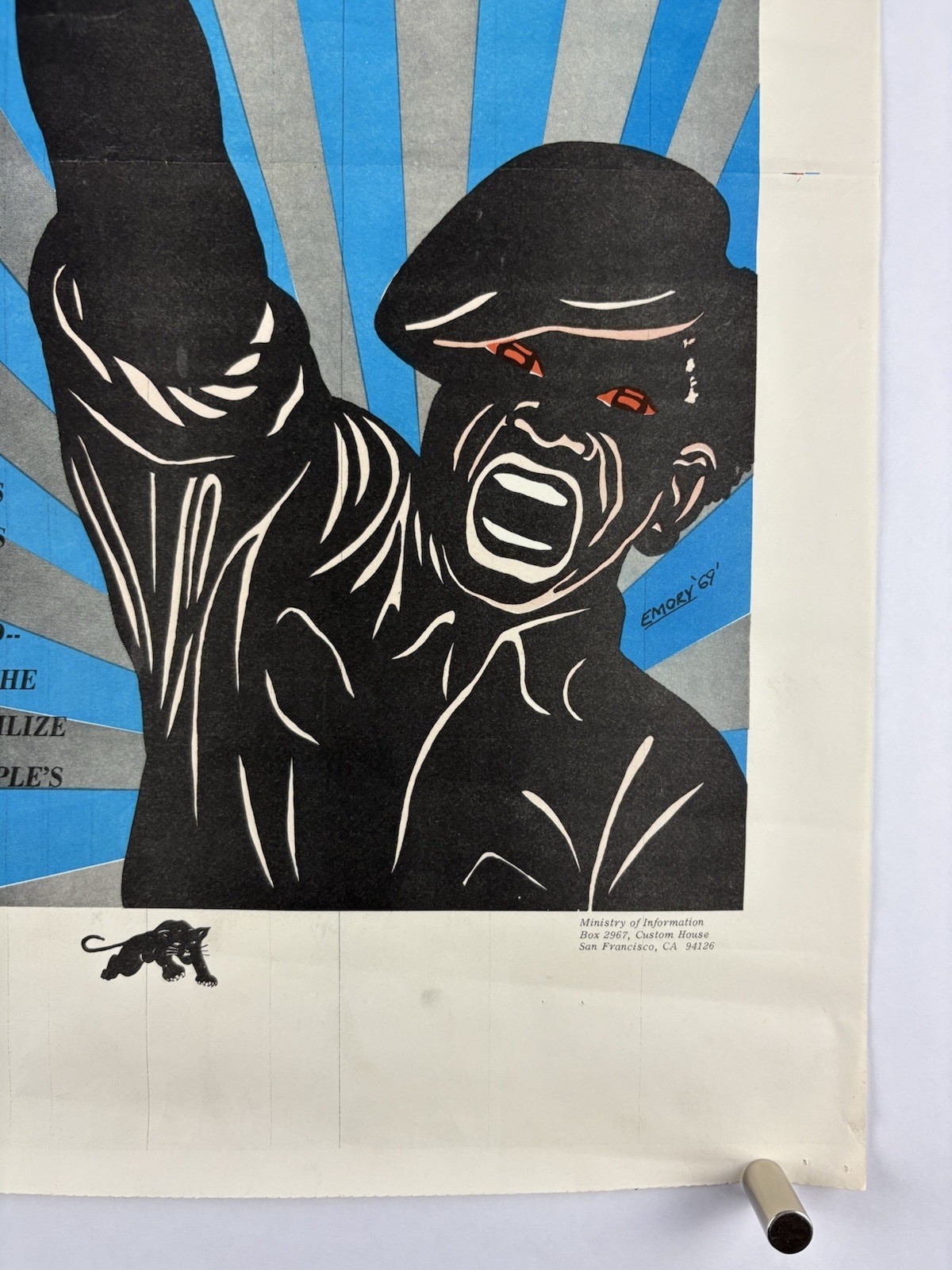 BLACK PANTHER PARTY Political Poster 1969 BPP Emory Douglas OPPRESSORS BLOOD