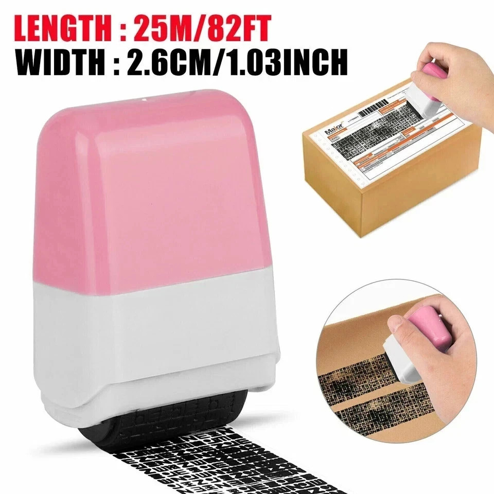 Privacy Roller Stamp Theft Protection Confidential Data Security Guard Seal